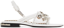 Toga Pulla White Clear Strap Sandals - Sandales de sangle transparente blanche Toga pulla - Toga Pulla 화이트 클리어 스트랩 샌들