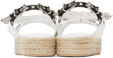 Toga Pulla White Studded Platform Sandals