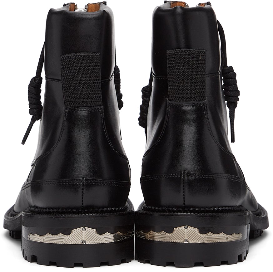 Toga Virilis Black Leather Lace Up Boots – BlackSkinny