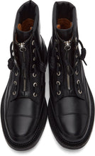 Toga Virilis Black Leather Lace-Up Boots