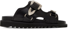 Toga Virilis Black Polido Sandals - Sandales de polido noir Virilis Toga - Toga Virilis Black Polido Sandals.