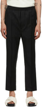 Tom Wood Black Wool Elastic Trousers - Pantalon élastique en laine noire de bois Tom Wood - 톰 나무 검은 양모 탄성 바지