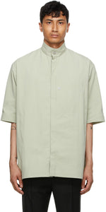 Tom Wood Khaki Gabardine Capital Short Sleeve Shirt - Tom Wood Kaki Gabardine Capital Sleeve Sleeve Shirt - 톰 우드 카키색가 비 딘 캐피탈 짧은 소매 셔츠