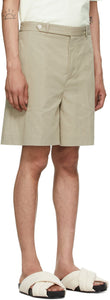 Tom Wood Khaki Gabardine Capital Shorts