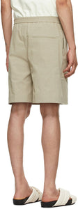 Tom Wood Khaki Gabardine Capital Shorts