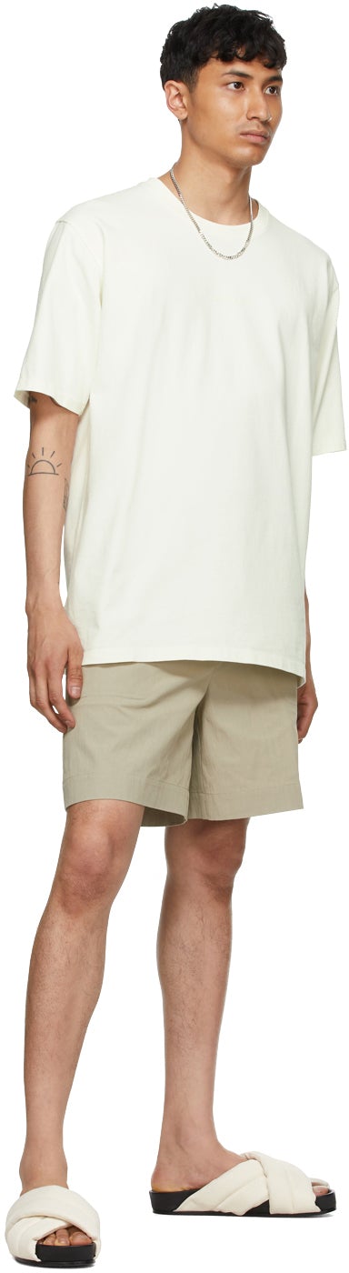 Tom Wood Khaki Gabardine Capital Shorts