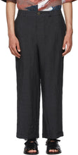 Toogood Black Linen Bricklayer Trousers - Pantalon de brique de lin noir TOOGOOD - 토 Good Black Linen Bricklayer 바지