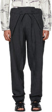 Toogood Black Linen Stonemason Trousers - Pantalon de stonemason de lin noir Toogood - Toogood Black Linen Stonemason 바지