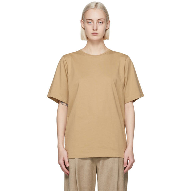 TotÃªme Beige Organic Cotton Oversized T-Shirt - T-shirt surdimensionné en coton biologique beige Totãªme - TotÃ¡me 베이지 유기농 코튼 대형 티셔츠