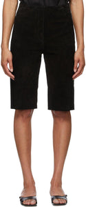 TotÃªme Black Suede Shorts - Totãªme Shorts en daim noir - totÃ¡me 블랙 스웨이드 반바지