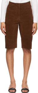 TotÃªme Brown Suede Shorts - Totãªme Marron Shorts - TotÃ¡me 갈색 스웨이드 반바지