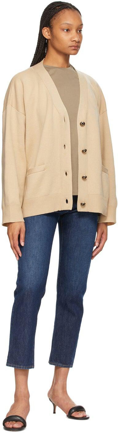 TotÃªme Khaki Curved Seam T-Shirt