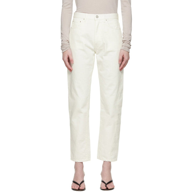 TotÃªme Off-White Twisted Seam Jeans - Totãªme Jeans de couture tordue blanc cassé - totÃ¡me 오프 화이트 트위스트 솔기 청바지