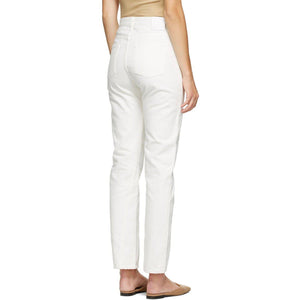 TotÃªme SSENSE Exclusive White Twisted Seam Jeans