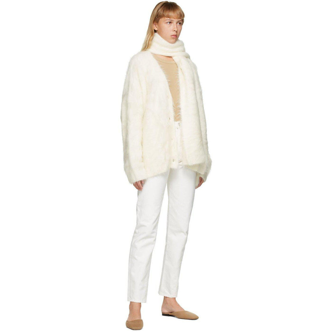 TotÃªme SSENSE Exclusive White Twisted Seam Jeans - Totãªme Ssense Jeans de couture blanche exclusive - TotÃ¡me Ssense 독점적 인 흰색 트위스트 솔기 청바지