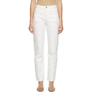 TotÃªme SSENSE Exclusive White Twisted Seam Jeans