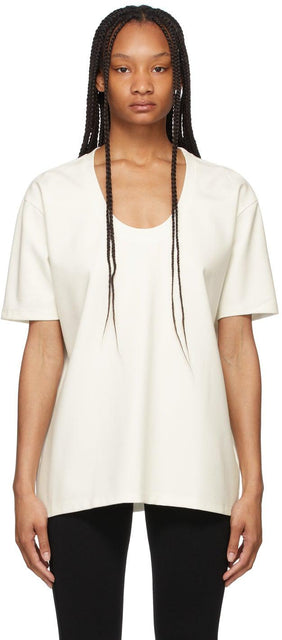 TotÃªme White Heavy Oversized T-Shirt - T-shirt surdimensionné lourd blanc Totãªme - TotÃ¡me 화이트 무거운 대형 티셔츠