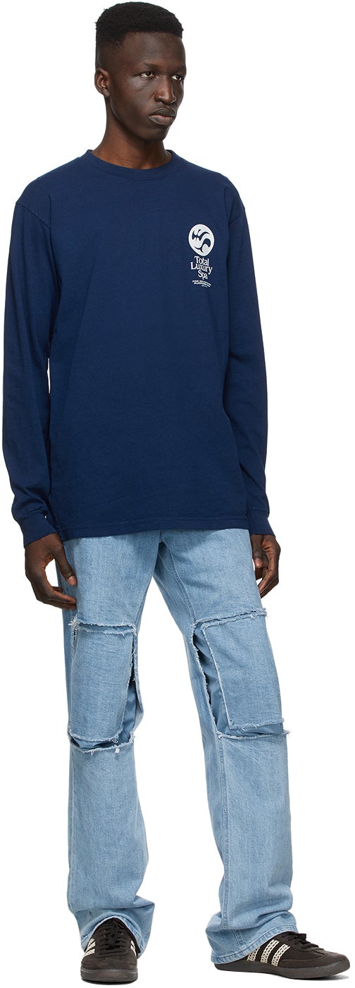 Total Luxury Spa Navy 'An Act Of Balance' Long Sleeve T-Shirt