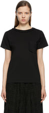 Tricot Comme des GarÃ§ons Black Ruffled Pocket T-Shirt - T-shirt de poche à volants noire TRICOT - Tricot comme des garÃ§ons 검은 ruffled 포켓 티셔츠
