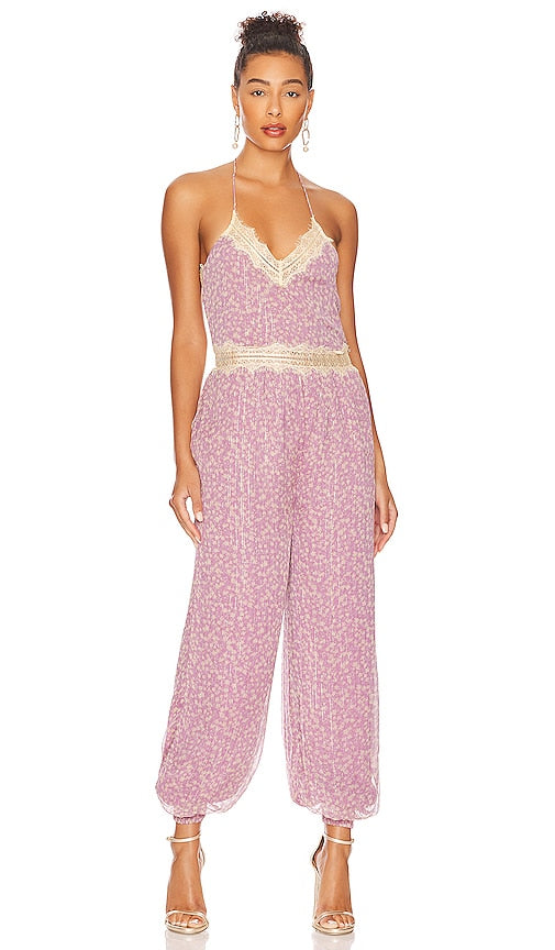 Tularosa Flora Jumpsuit in Lavender Tularosa Flora Suit en lavande 薰衣草的Tularosa Flora连身裤