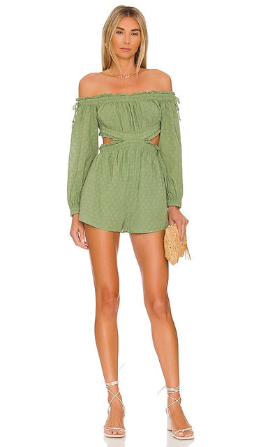 Tularosa Johanna Romper in Sage Tularosa Johanna Raiper dans Sage 圣人的tularosa johanna romper