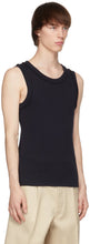 UNIFORME Navy Ribbed Tank Top