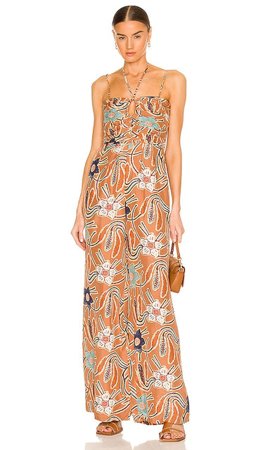 Ulla Johnson Khalida Jumpsuit in Tan Ulla Johnson Khalida à sauts en bronzage Ulla Johnson Khalida在Tan的连身裤