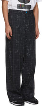 Undercover Black Cotton Check Trousers