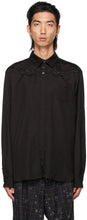 Undercover Black Cotton Western Shirt - Chemise occidentale en coton noir sous couverture - 흑인 코튼 웨스턴 셔츠