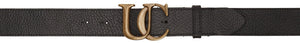 Undercover Black Logo Buckle Belt - Ceinture de boucle de logo noire sous couverture - 위장적으로 검은 로고 버클 벨트
