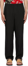 Undercover Black Rayon Trousers - Pantalon de rayonne noire sous couverture - 비둘기 블랙 레이온 바지