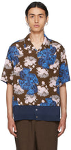 Undercover Brown Floral Short Sleeve Shirt - Chemise à manches courtes florales brun sous couverture - undercover 갈색 꽃 짧은 소매 셔츠