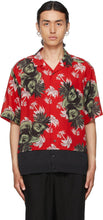 Undercover Red Floral Short Sleeve Shirt - Chemise à manches courtes florales rouges sous couverture - 붉은 꽃 짧은 소매 셔츠를 undercover.