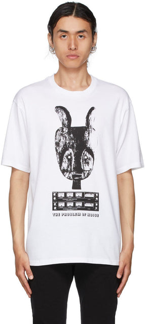 Undercover White 'The Problem With Noise' T-Shirt - Couvercle blanc 'Le problème avec le bruit' T-shirt ' - 비밀리 화이트 '소음'T- 셔츠 문제