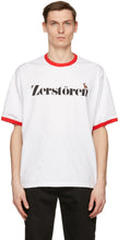Undercover White 'ZerstÃ¶ren' Print T-Shirt - T-shirt imprimé blanc 'Zerstã¶Ren' - Undercover White 'Zerstãżren'인쇄 티셔츠