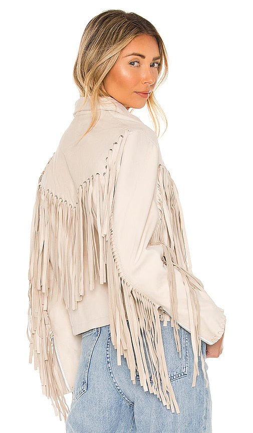 Understated Leather Mustang Jacket in Cream Veste mustang en cuir discrète en crème 奶油中低调的皮革野马夹克