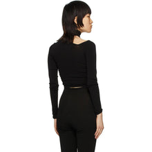 Unravel Black Knit Triangle Long Sleeve T-Shirt