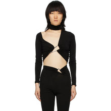 Unravel Black Knit Triangle Long Sleeve T-Shirt