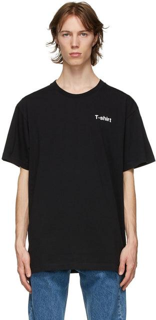 VETEMENTS Black Definition T-Shirt - T-shirt de définition noire de vetements - vetements 블랙 정의 티셔츠