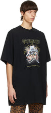 VETEMENTS Black Electric Logo Heavy Metal T-Shirt