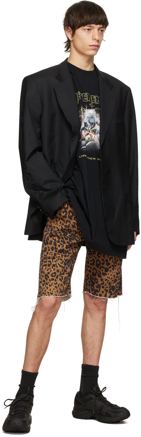 VETEMENTS Black Electric Logo Heavy Metal T-Shirt