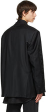 VETEMENTS Black Gothic Logo Tailored Blazer