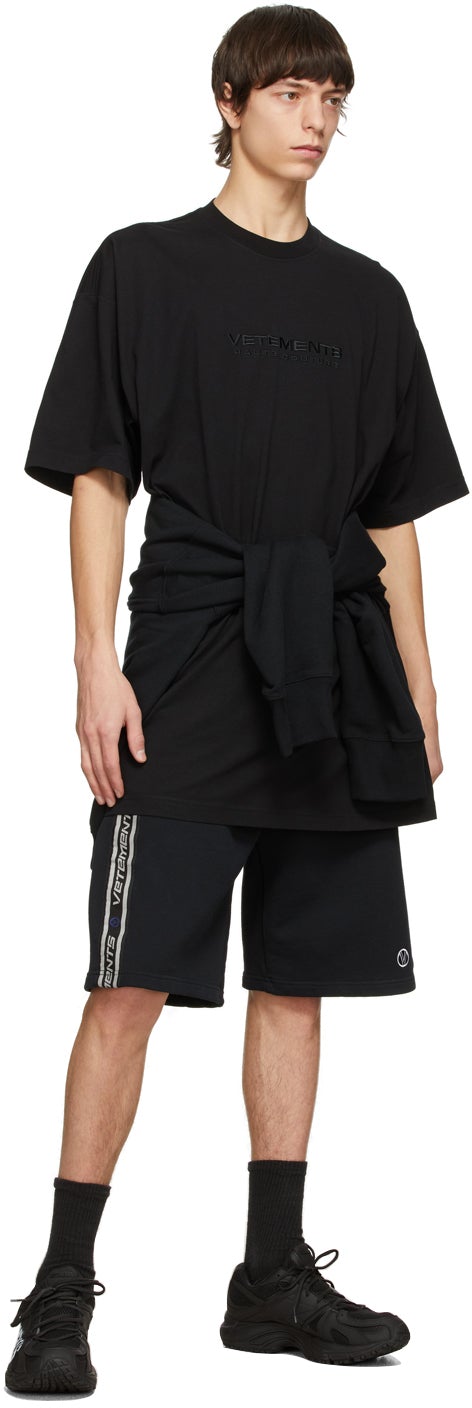 VETEMENTS Black 'Haute Couture' Logo T-Shirt