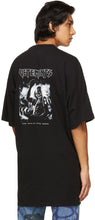 VETEMENTS Black Heavy Metal Electric Logo T-Shirt