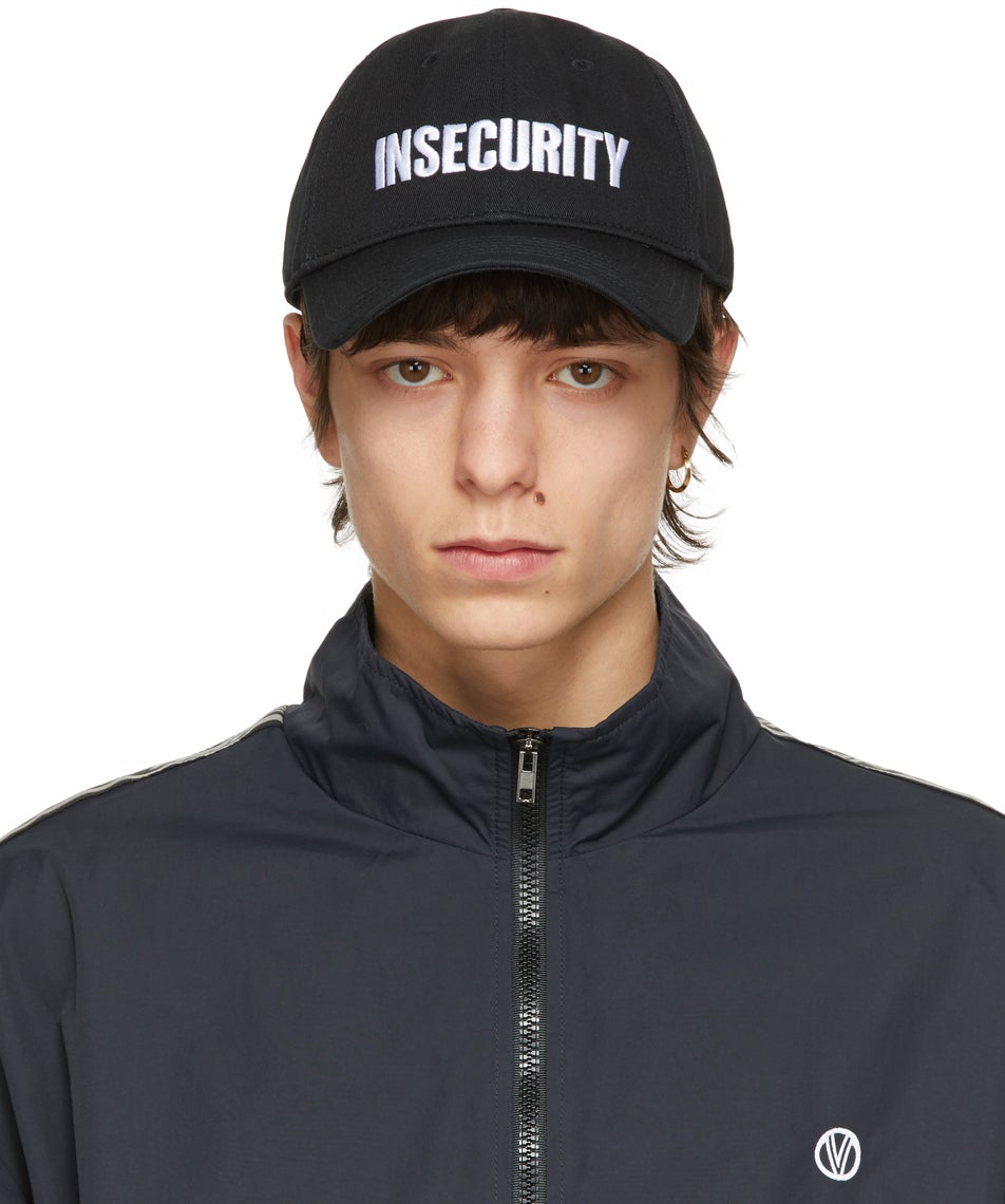 VETEMENTS Black 'Insecurity' Cap – BlackSkinny