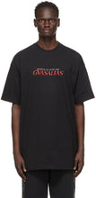 VETEMENTS Black 'Keeping Up With The Gvasalias' T-Shirt - Vetements Black 'Garder le T-shirt Gvasalias - Vetements Black '은 Gvasalias'티셔츠와 함께 지키고 있습니다.