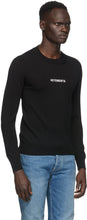 VETEMENTS Black Merino Logo Crewneck Sweater