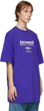 VETEMENTS Blue Oversized 'Antwerpen' T-Shirt
