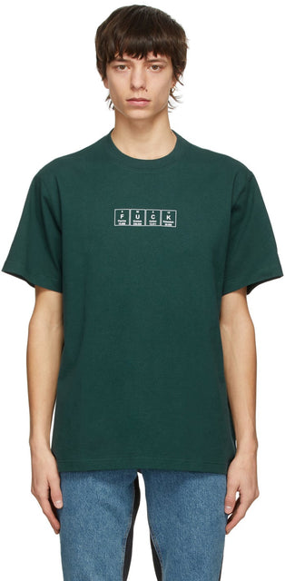 VETEMENTS Green Chemical Logo T-Shirt - T-shirt de logo chimique vert vetements - Vetements 녹색 화학 로고 티셔츠