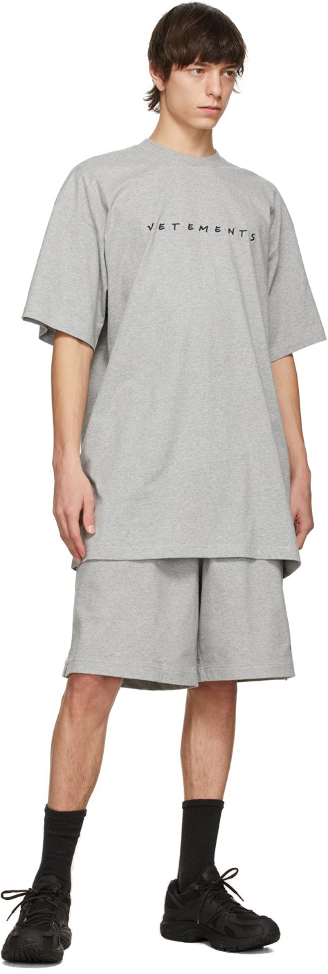 VETEMENTS Grey Friendly Logo T-Shirt